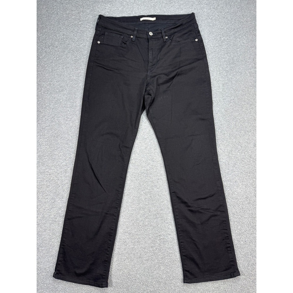 Levi's Jeans Women's 10 Black Classic Fit Straight Leg Mid Rise Stretch Gray Tab